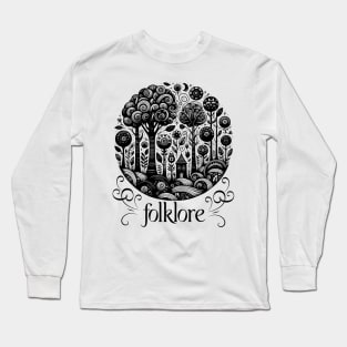 Dark Aesthetic Whimsical Forest Folklore Design Long Sleeve T-Shirt